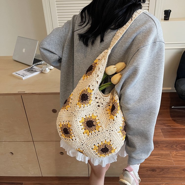 Håndlaget Makramee Tote Bag Skanto