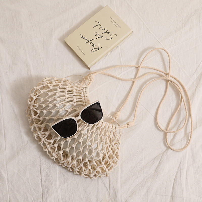 Fine Macrame Crossbody Bag with Reinforced Strap Skanto