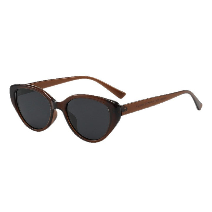 Dame Cat-Eye Solbriller med trendy leopardmønster og solid ramme Skanto