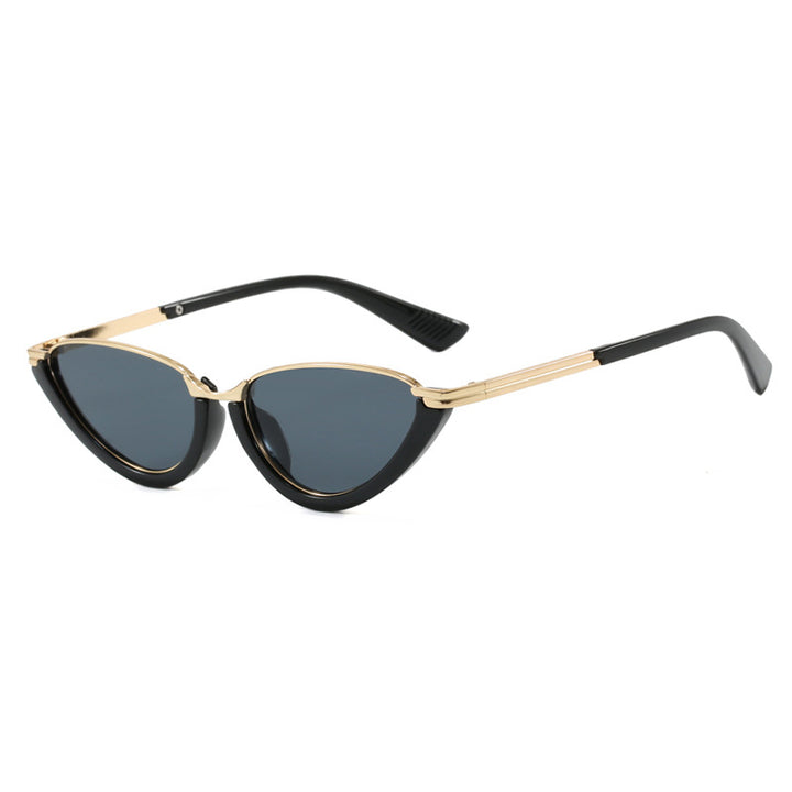Women's Futuristic Cat-Eye Sunglasses with Gold Details Skanto