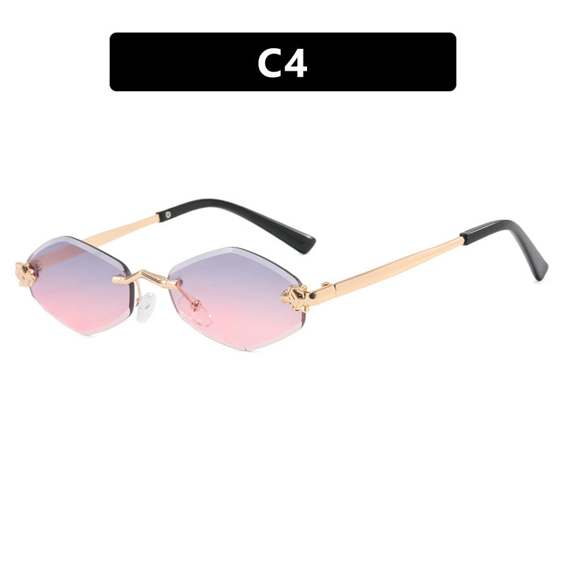Women's geometric sunglasses with double metal frame and protective lenses Skanto