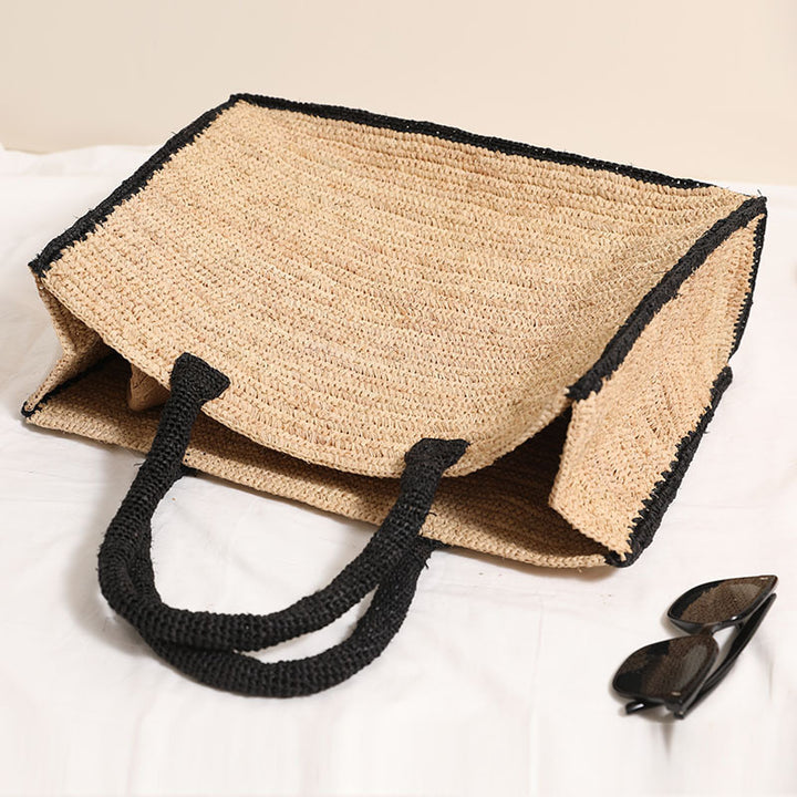 Handmade basket bag with reinforced handles Skanto