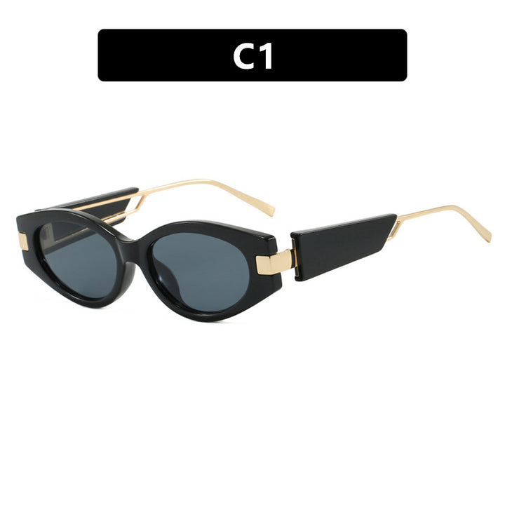 Women's Elegant Cat-Eye Sunglasses with Gold Details Skanto