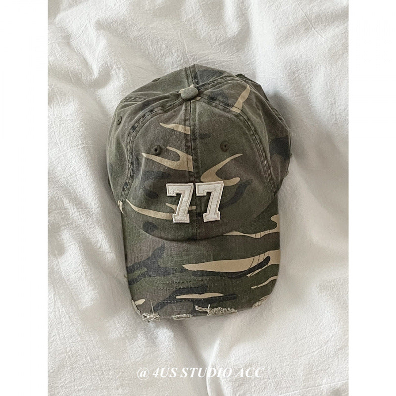 Kvinnenes slitt kamuflasje baseball caps Skanto