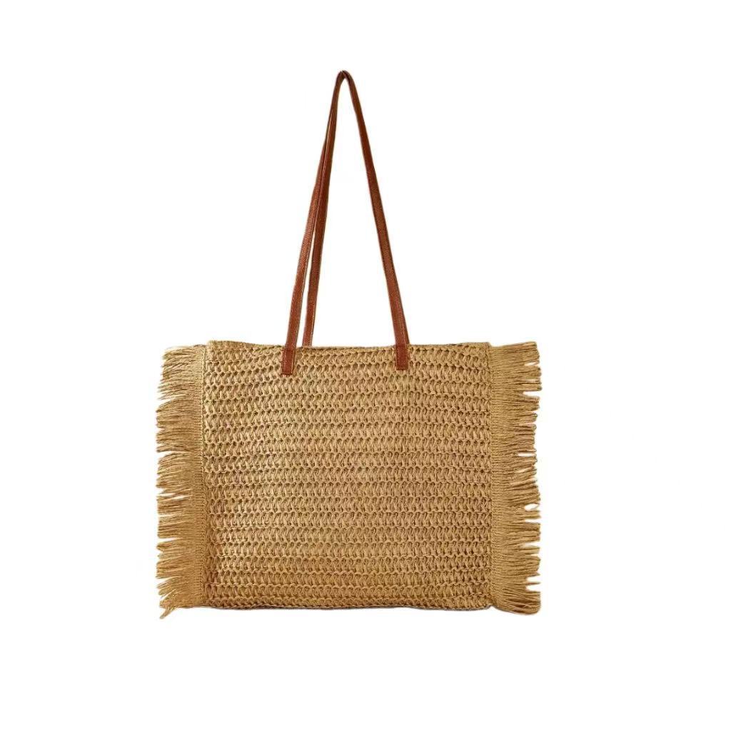 Elegant Raffia Handlebag Skanto