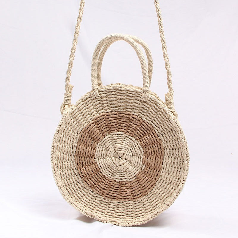 Handmade Round Raffia Basket Skanto
