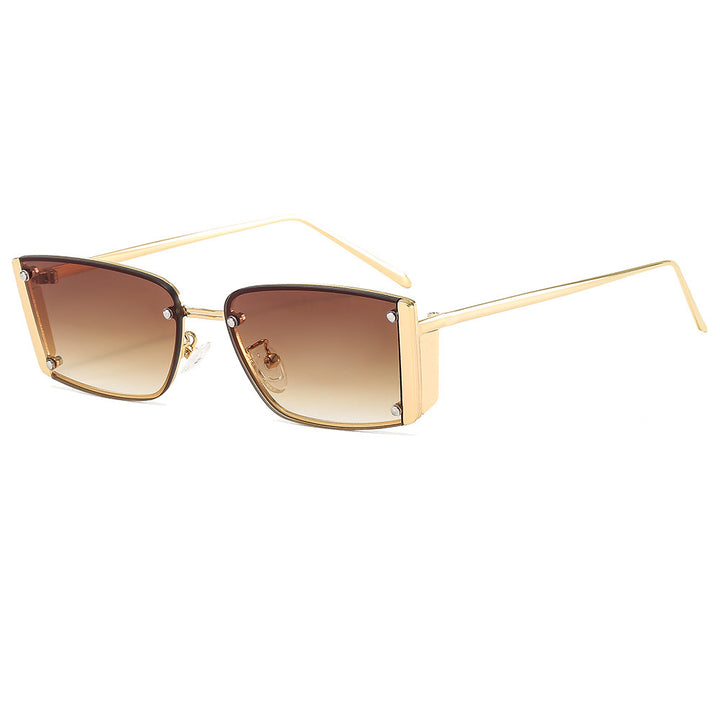Dame Fashionable solbriller med ekstravagant geometrisk ramme Skanto