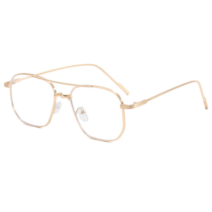 Dame moteriktig geometrisk brille med elegant metallramme Skanto