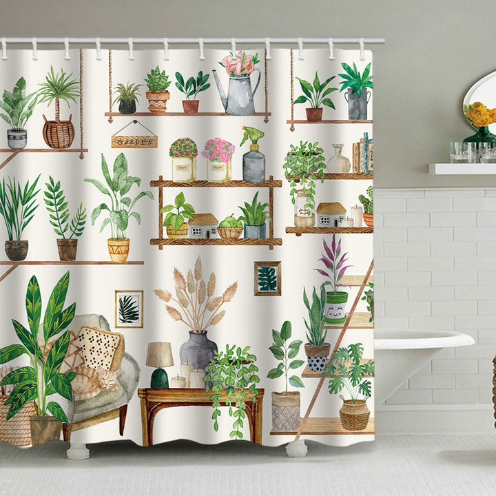 Cactus Garden-tema Duschgardin Skanto