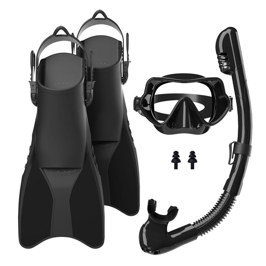 Snorkelsett med høykvalitets svømmerfinner og ergonomisk dykkemaske Skanto