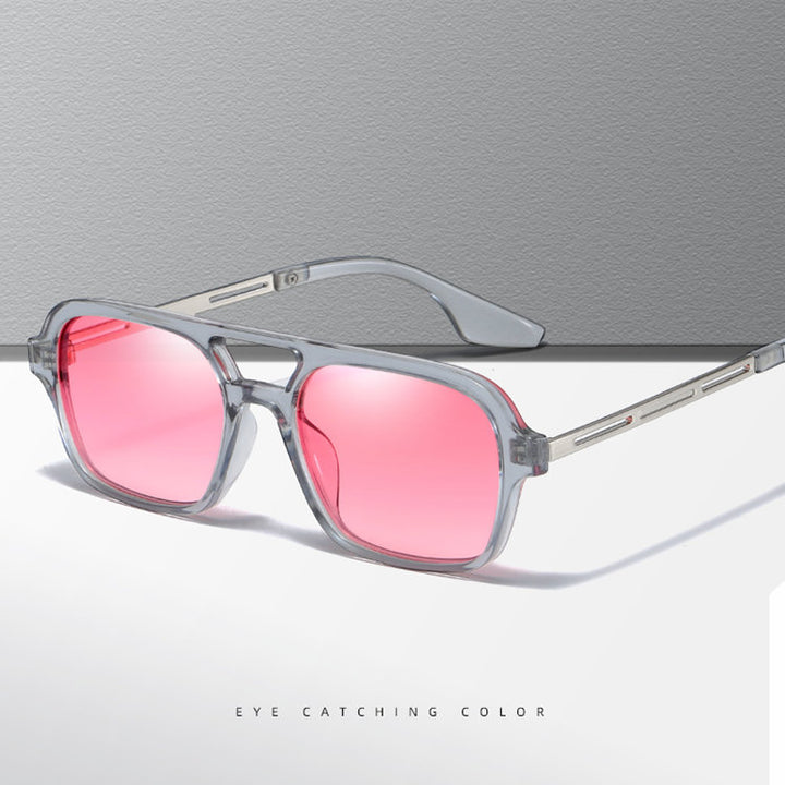 Dame designer solbrille med blå linser Skanto
