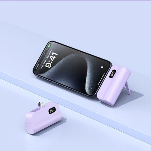Sammenleggbar powerbank med digital ladingsindikator Skanto