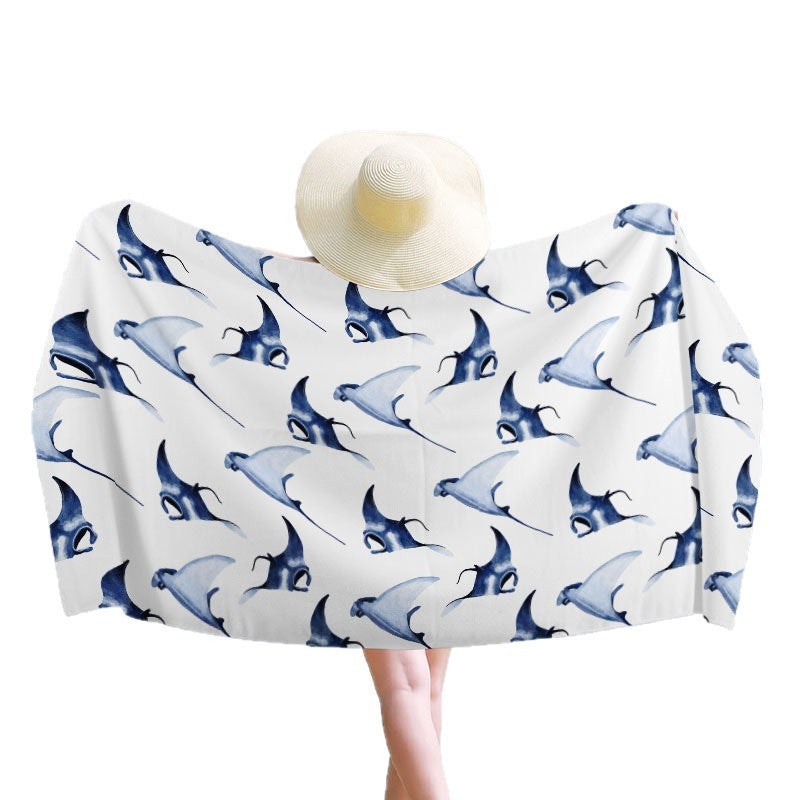 Strandhåndkle med maritimt design Skanto