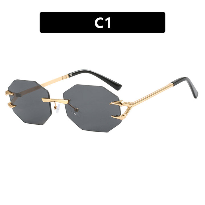 Women's geometric sunglasses with modern metal frame Skanto