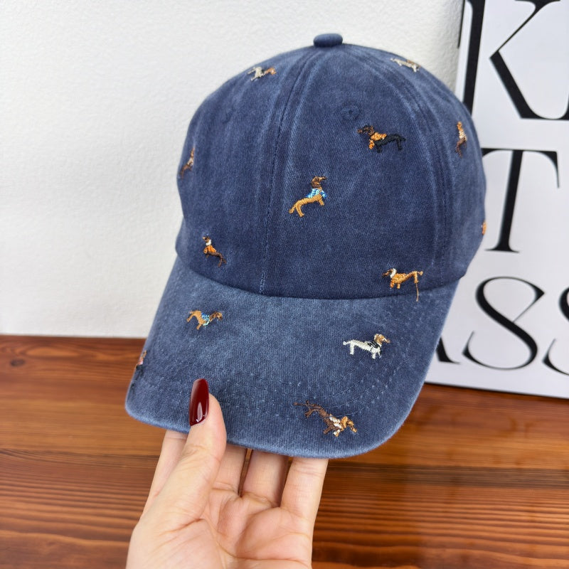 Unisex Brodert Hundetema Baseball Cap Skanto