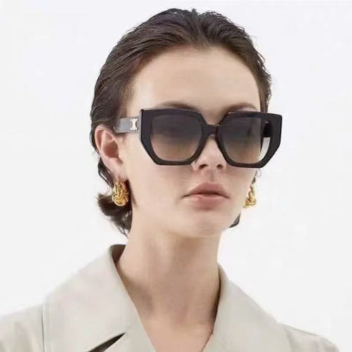 Dame Statement-solbrille med glamorøs ramme Skanto