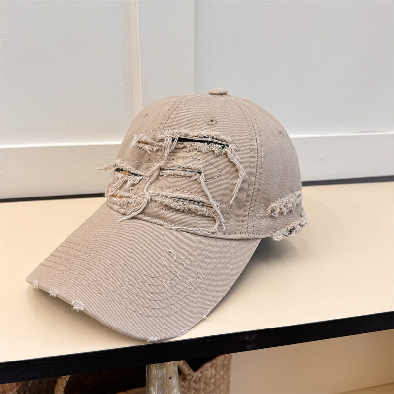 Herre Slitt Denim Baseball Caps Skanto
