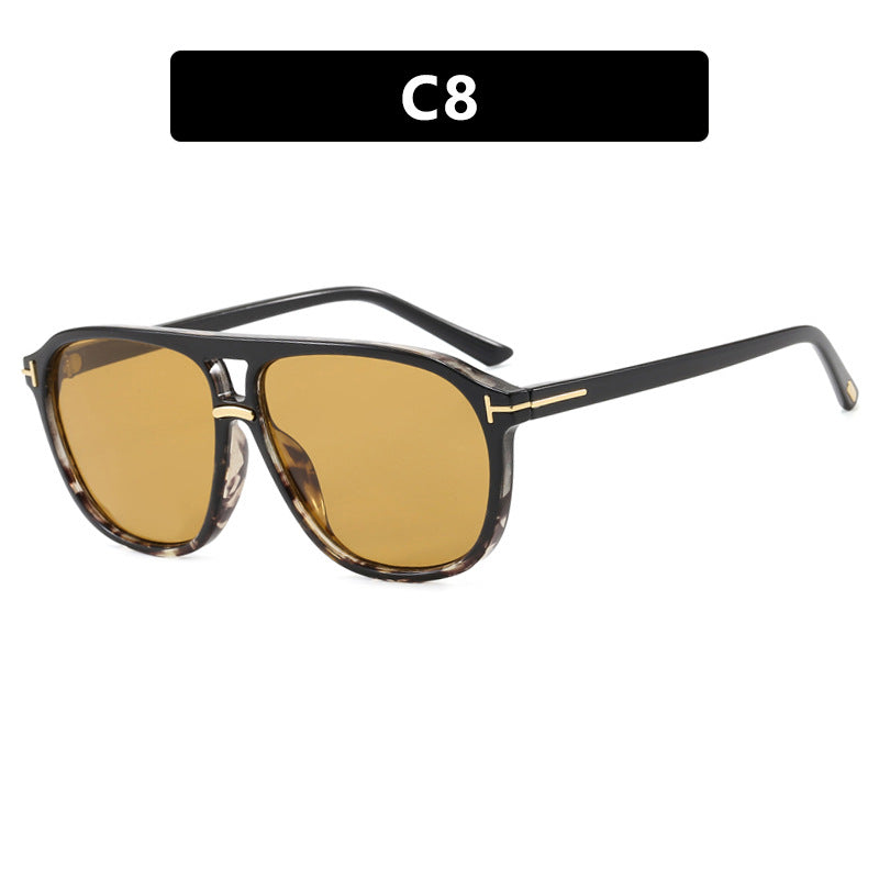 Women's square sunglasses with luxurious tortoise pattern and polarized lenses Skanto