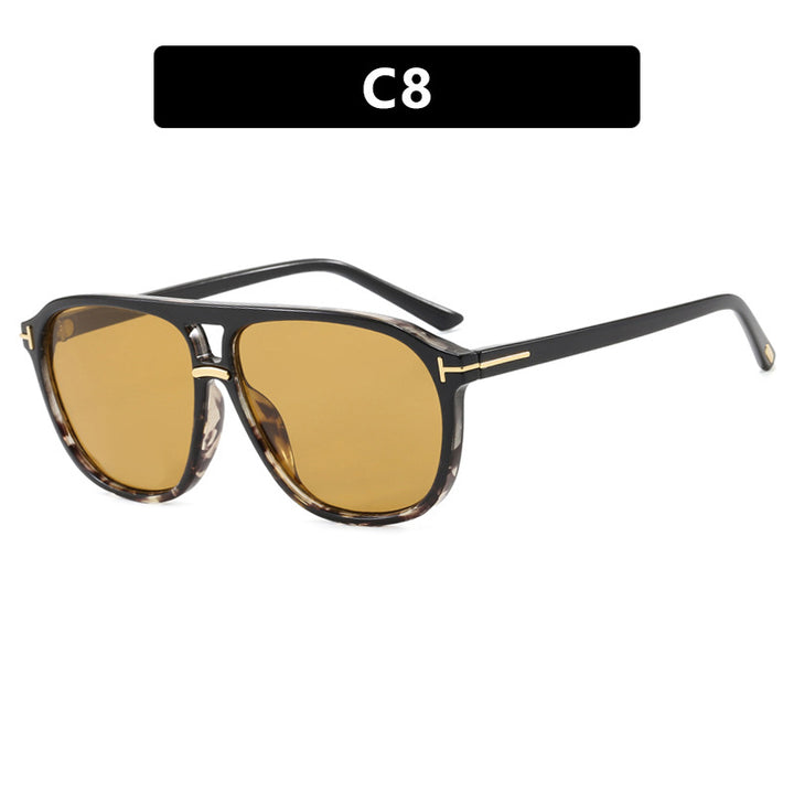 Women's square sunglasses with luxurious tortoise pattern and polarized lenses Skanto