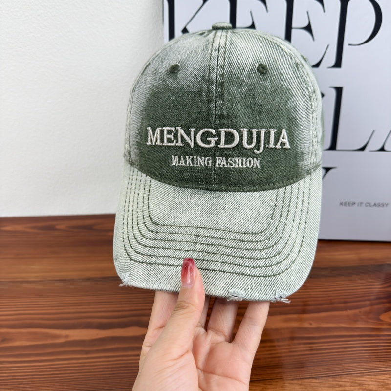 Herre Slitt Denim Baseball Cap Skanto 1784270408