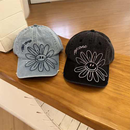 Unisex Grafisk Denim Caps Skanto