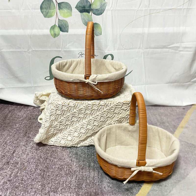 Damer Elegant Kurv med avtagbart Stoffinnsats Skanto