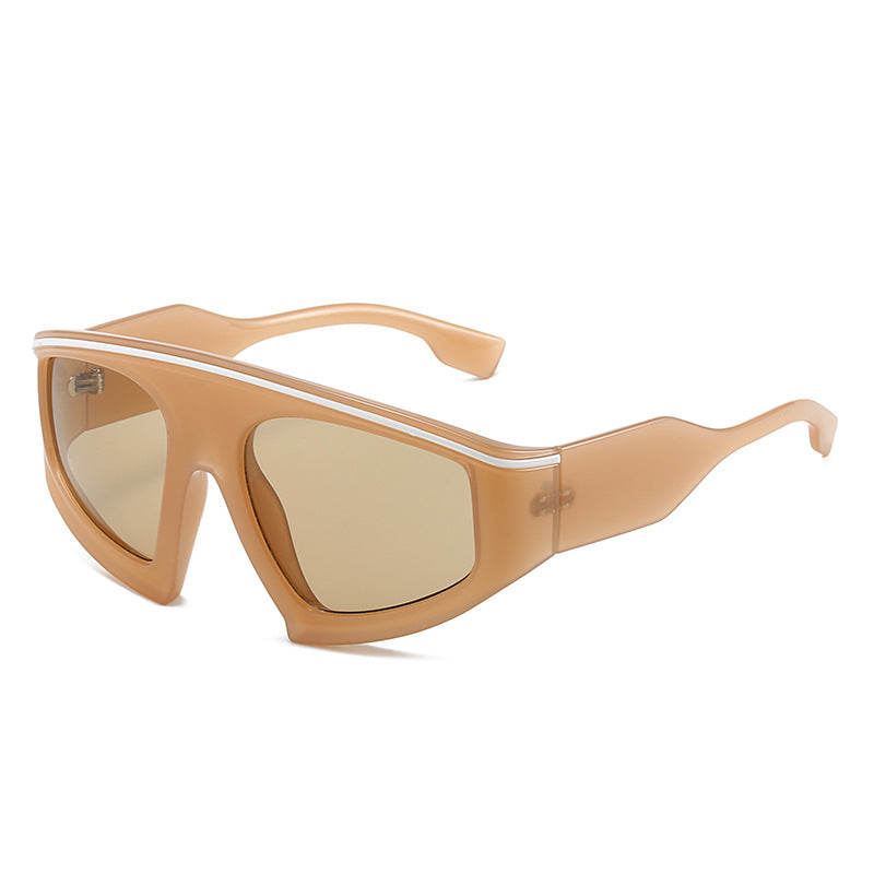 Dame sporty solbriller med stilige rammer og store linser Skanto