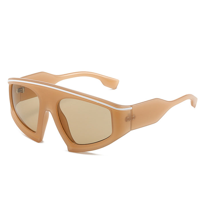 Dame sporty solbriller med stilige rammer og store linser Skanto