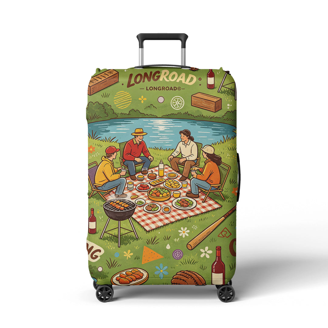 Damer koffertrekk med strandmotiv Skanto