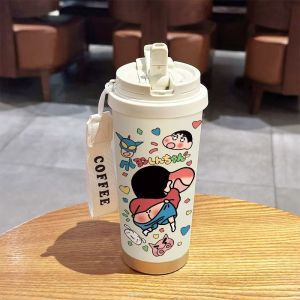 Dame isolerende drikkeflaske med praktisk klappdeksel og sjarmerende Hello Kitty-design Skanto