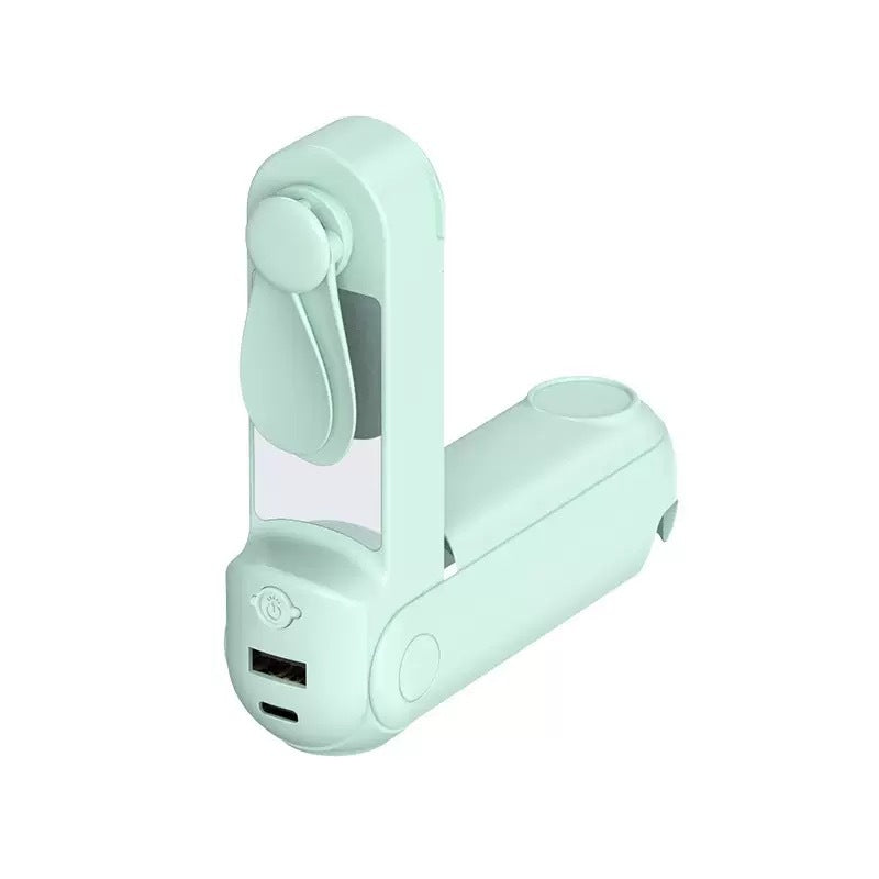 Kvinnens bærbare håndvifte med LED-skjerm og USB-lading funksjon Skanto