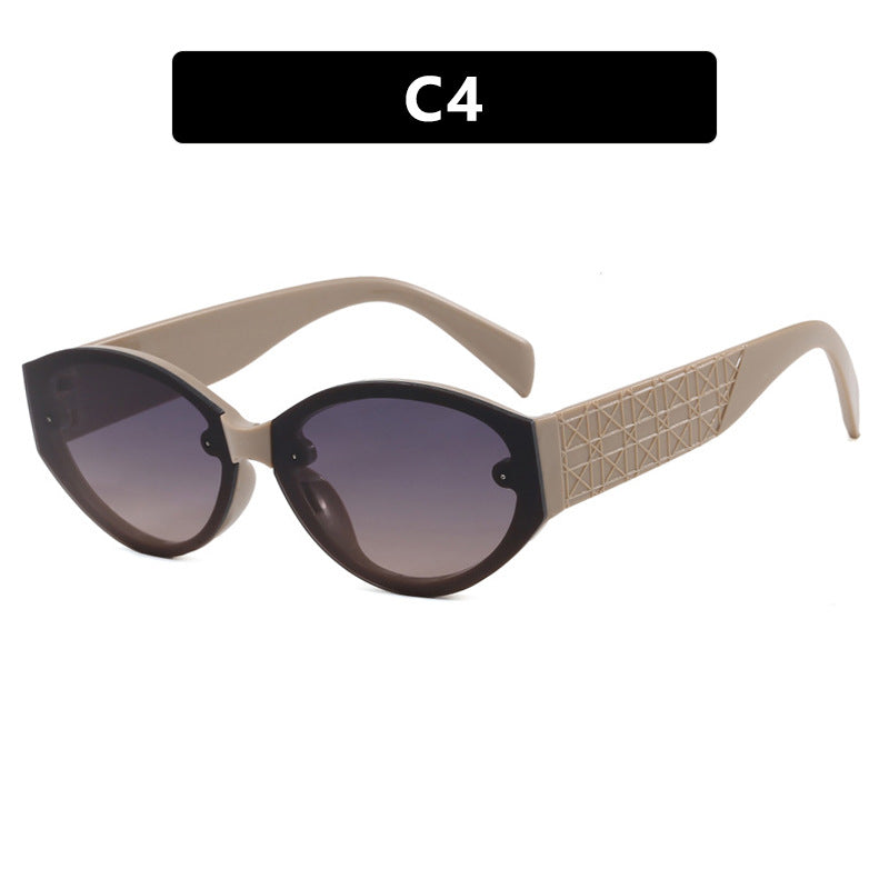 Women's Extravagant Cat-Eye Sunglasses with Textured Frame Skanto