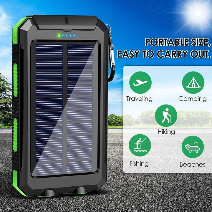 Solar Powerbank med Innebygd LED-lampe og Kompass Skanto