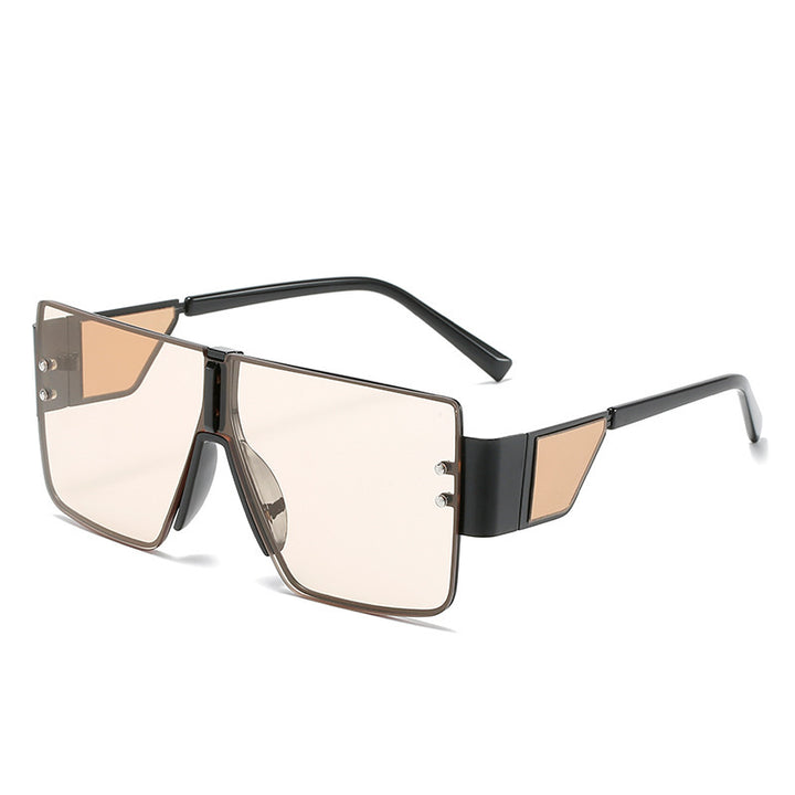 Dame trendy oversized solbriller med futuristisk design Skanto
