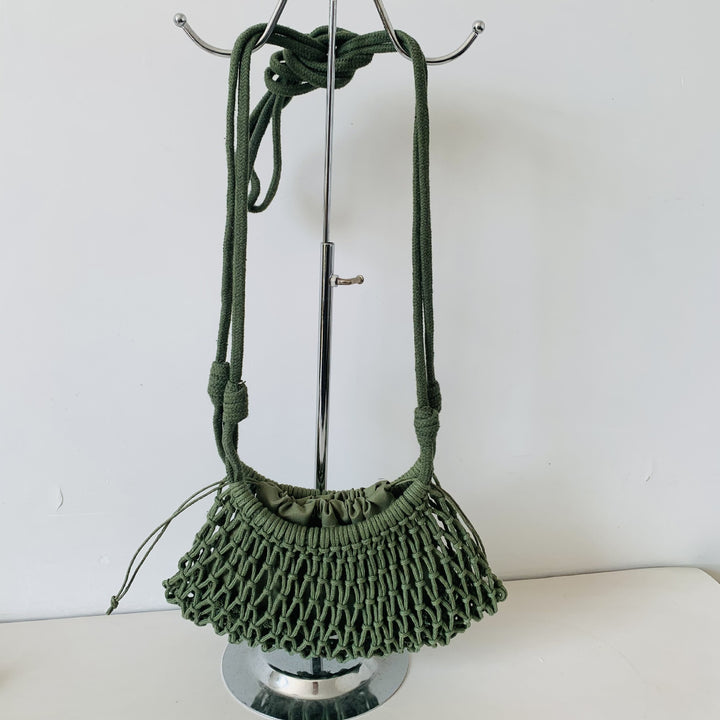 Håndknyttet bæreveske med justerbar skulderstropp Skanto