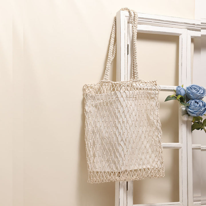 Mesh tote bag with ergonomic handles Skanto