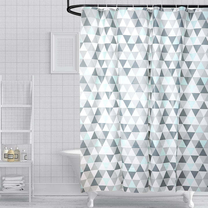 Geometrisk trekantmønster dusjforheng Skanto