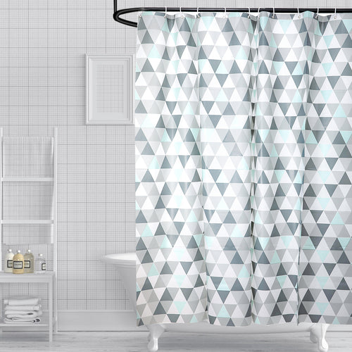 Geometrisk trekantmønster dusjforheng Skanto