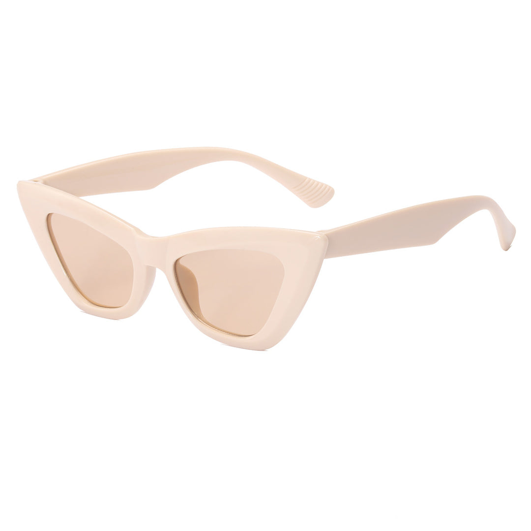 Dame Cat-Eye solbriller med trendy dyreprint Skanto
