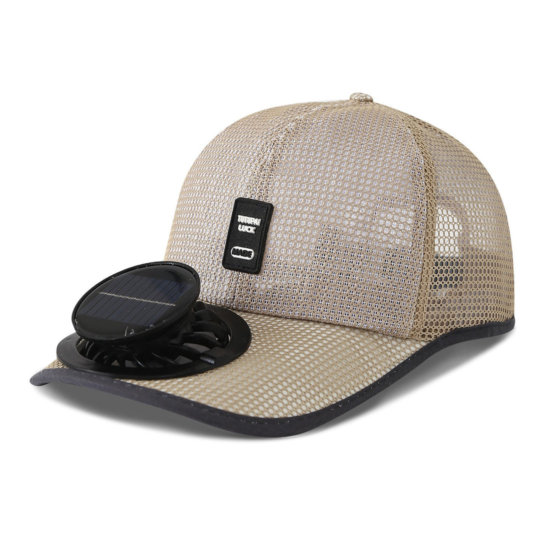 solardrevet mesh baseball cap med avtakbar frontvifte Skanto