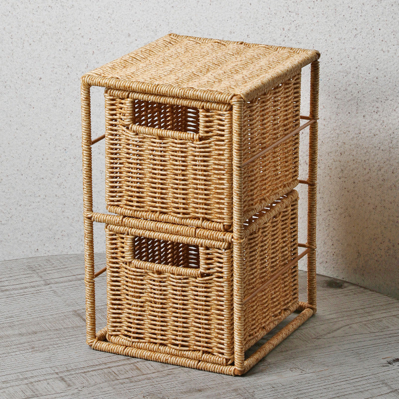 Multi-Tiered Woven Storage Organizer Skanto