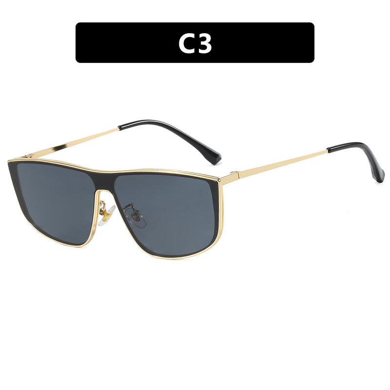 Women's elegant square sunglasses with luxurious metal frame Skanto