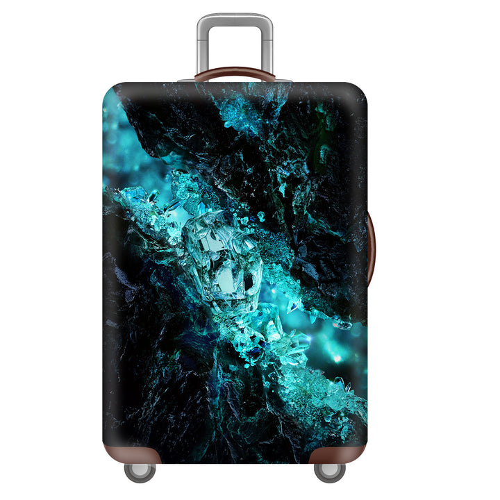 Unisex nan elastisk koffertrekk med tropisk bladmønster, dehningsbeskyttelse for hard skall og softcase Skanto
