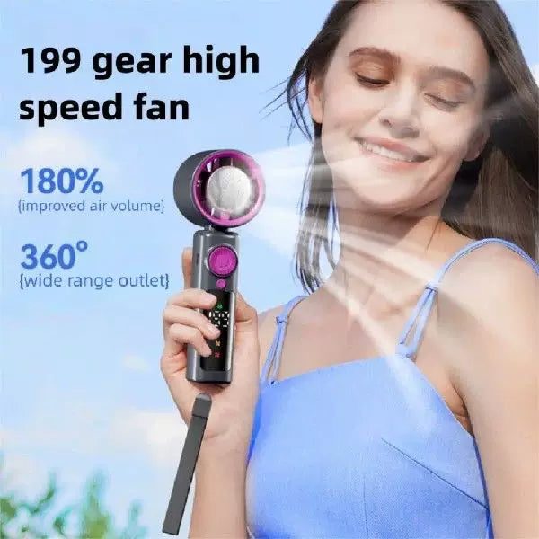 Unisex en størrelse kompakt trådløs turbine-luftsirkulator med digitalt LED-display presis hastighetsvalg Skanto