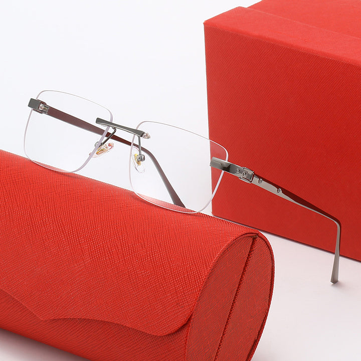 Dame moteriktig halvrandsbrille med elegant metallramme Skanto