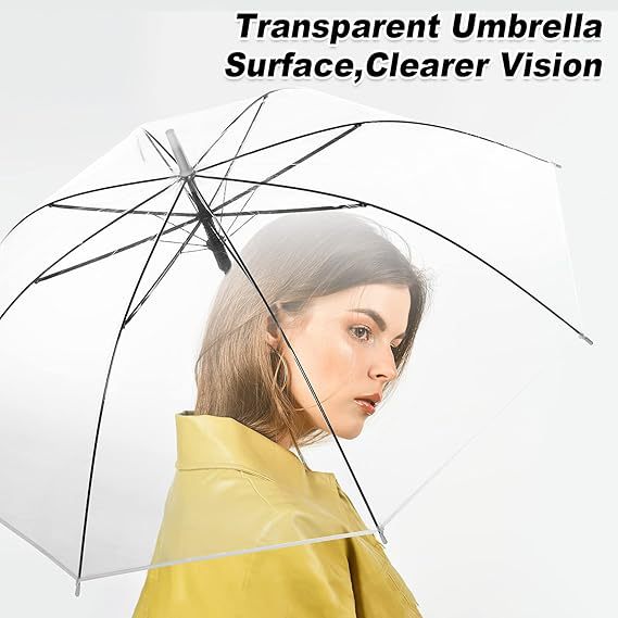 Dame Gjennomsiktig Regnparaply med elegant design Skanto