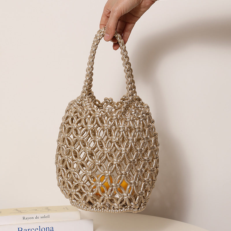 Trendy Shopper Bag with Unique Net Design Skanto
