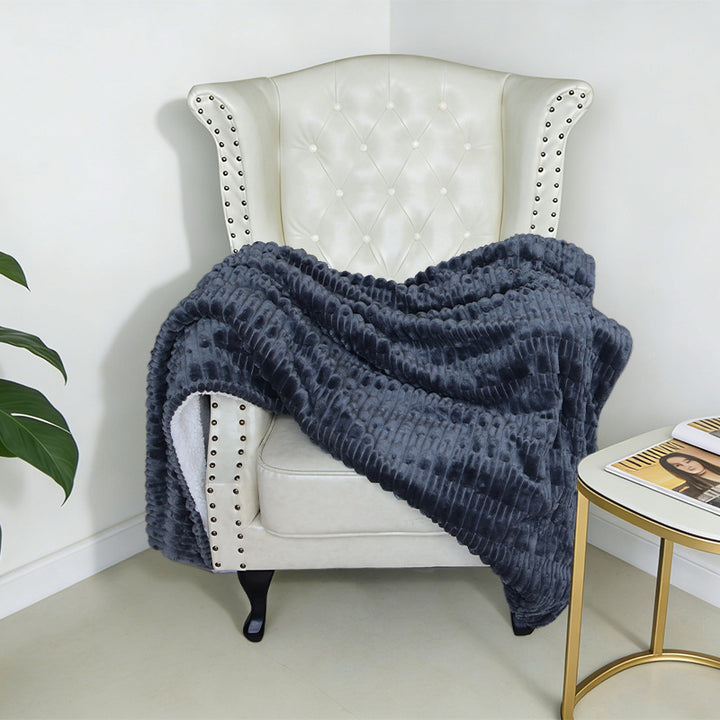 Dame Koselig Struktur-Fleece-Teppe Skanto