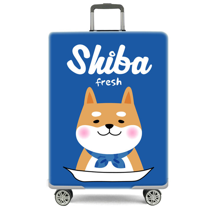 Dame hard koffert i det kreative Shiba-motivet Skanto