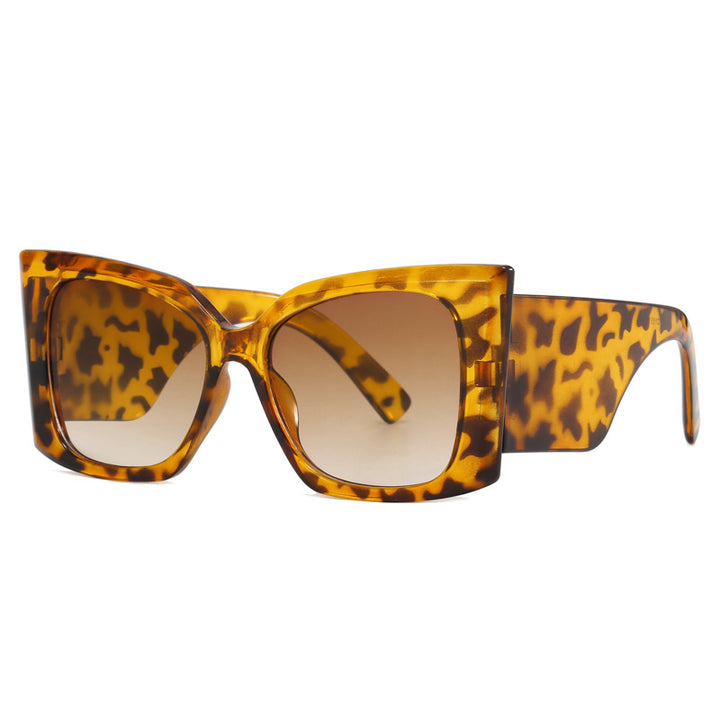 Damer moteriktig oversized solbrille med geometrisk ramme Skanto